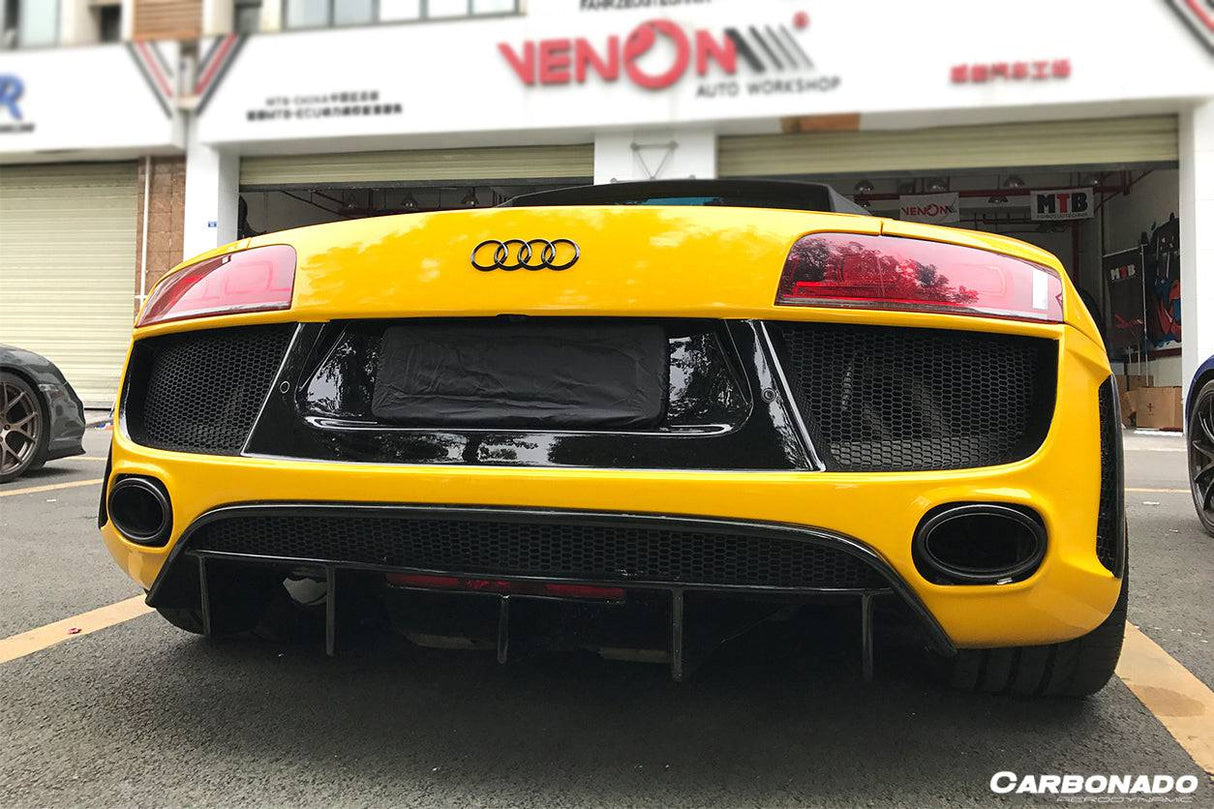 2006-2015 Audi R8 V8 V10 Coupe Spyder DPGT Style Rear Bumper With Exhaust Tips