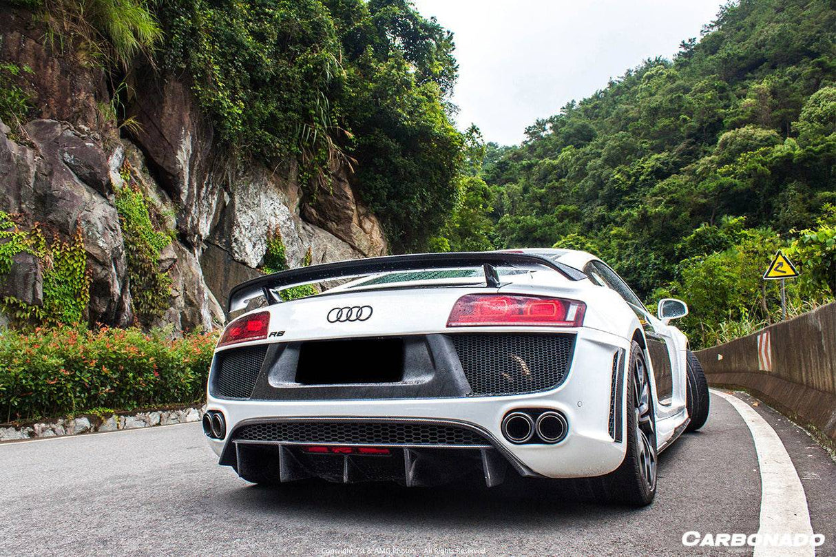 2006-2015 Audi R8 V8 V10 Coupe Spyder DPGT Style Rear Bumper With Exhaust Tips