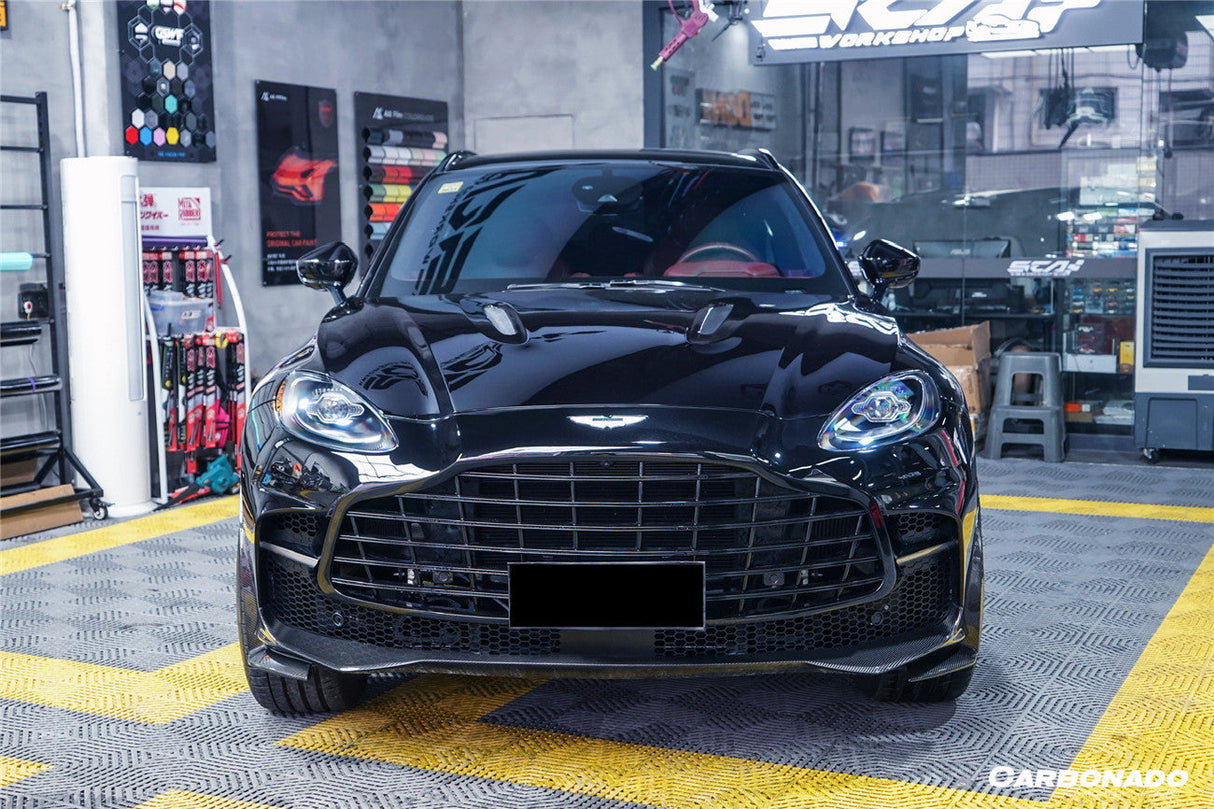2021-2024 Aston Martin DBX 707 Style Dry Carbon Fiber Front Bumper With Lights