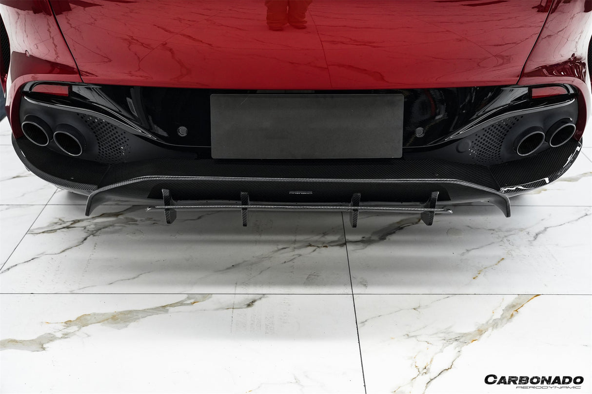 2021-2024 Aston Martin DBX 707 Style Dry Carbon Fiber Rear Bumper with  Exhaust tips
