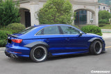 2013-2020 Audi RS3 S3 A3 Sline Sedan BKSS Style Carbon Fiber Side Skirts Under Board with Winglets