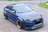 2013-2020 Audi RS3 S3 A3 Sline Sedan BKSS Style Side Skirts Under Board