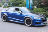 2013-2020 Audi RS3 S3 A3 Sline Sedan BKSS Style Side Skirts Under Board