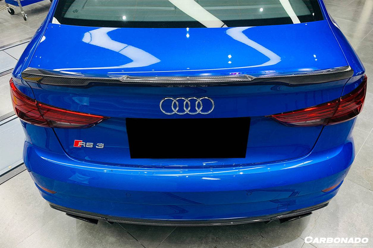 2013-2020 Audi S3  A3  RS3 8V Sedan RW Style Carbon Fiber Trunk Spoiler