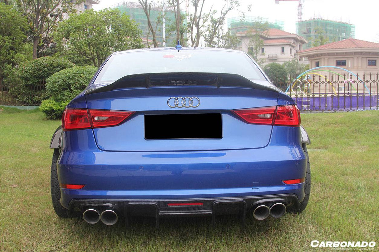 2013-2020 Audi S3  A3  RS3 8V Sedan RT Style Carbon Fiber Trunk Spoiler