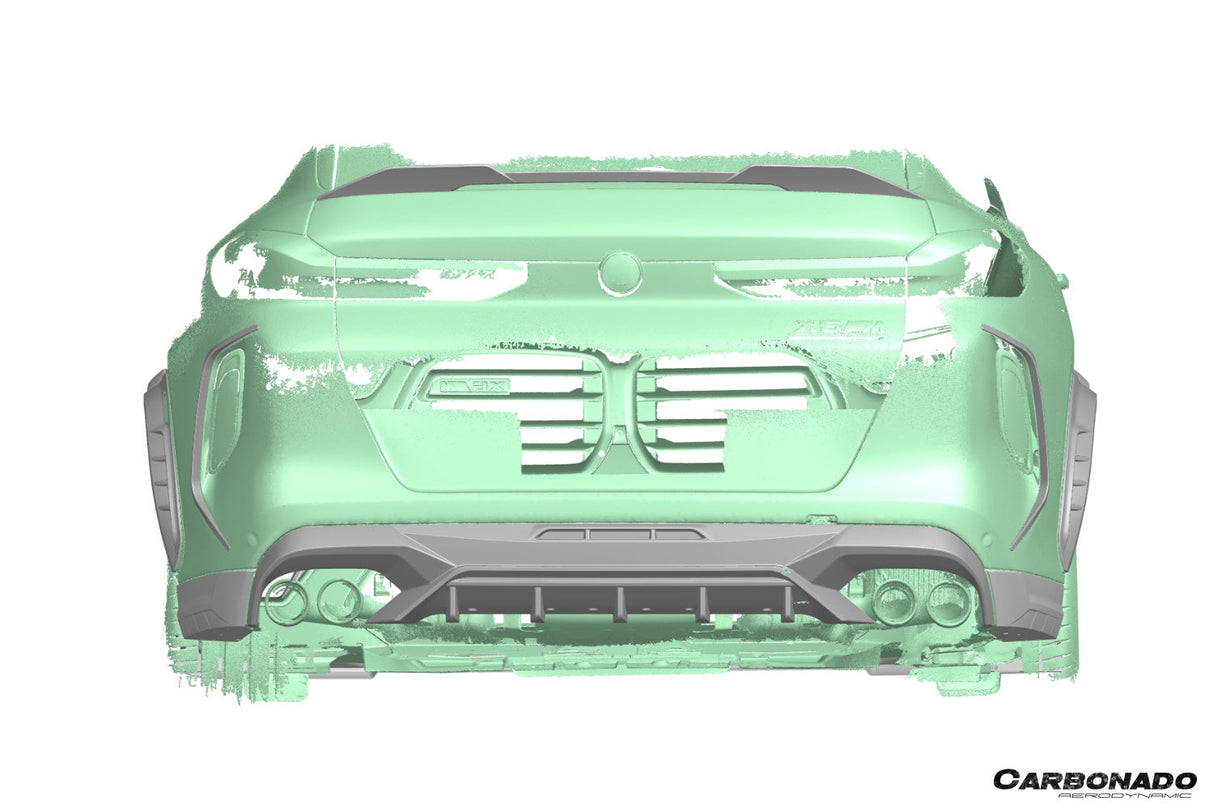 2020-2025 BMW X6M F96 AD Style Dry Carbon Fiber Rear Diffuser Lip