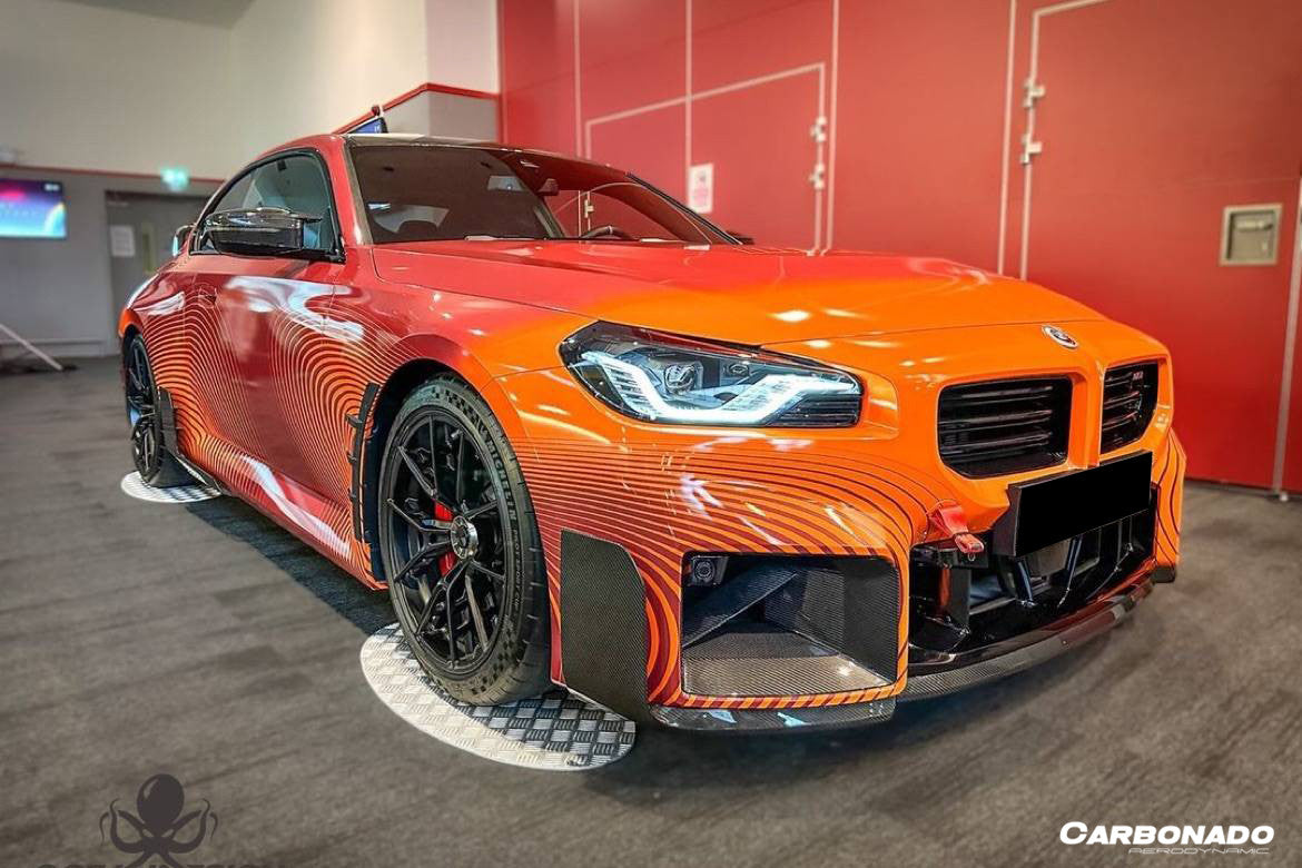 2021-UP BMW M2 G87 OD-MP Style Dry Carbon FIber Front Bumper Air Inlet Trim