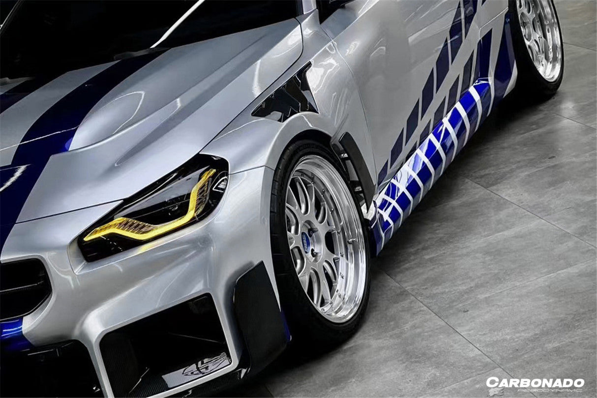 2021-UP BMW M2 G87 OD-MP Style Dry Carbon FIber Front Bumper Air Inlet Trim