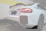 2021-UP BMW M2 G87 OD Style Dry Carbon FIber Rear Bumper Splitter Winglets