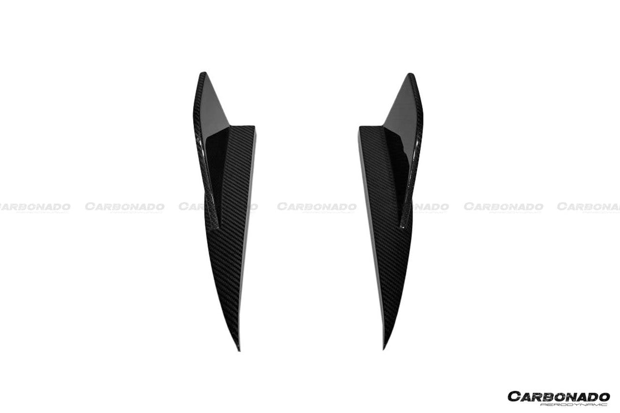 2021-UP BMW M2 G87 OD Style Dry Carbon FIber Rear Bumper Splitter Winglets