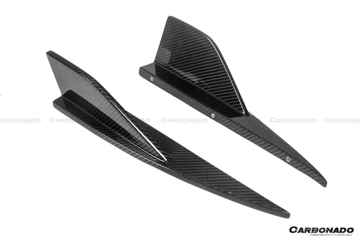 2021-UP BMW M2 G87 OD Style Dry Carbon FIber Rear Bumper Splitter Winglets