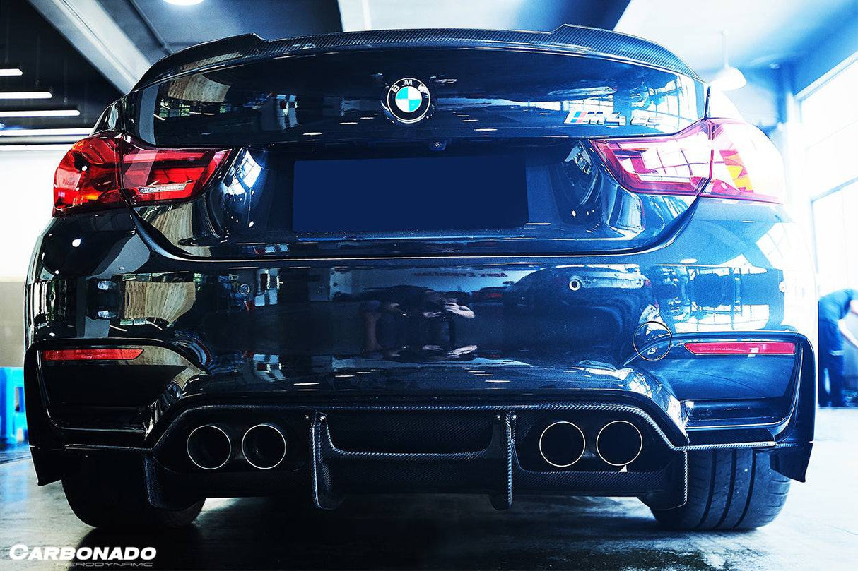 2014-2020 BMW M3 F80   M4 F82 SM Style Carbon Fiber Rear Diffuser and Lip