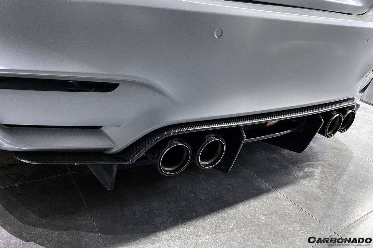 2014-2020 BMW M3 F80   M4 F82 SM Style Carbon Fiber Rear Diffuser and Lip