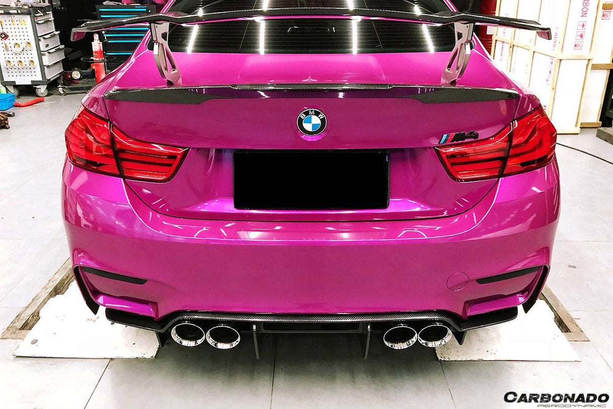 2014-2020 BMW M3 F80   M4 F82 SM Style Carbon Fiber Rear Diffuser and Lip