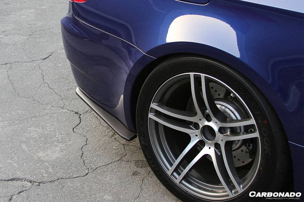 2008-2012 BMW M3 E90  E92  E93 ET Style Carbon Fiber Rear Bumper Splitter Caps