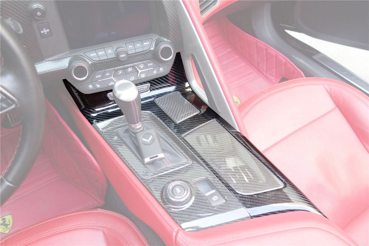 2013-2019 Corvette C7 Z06 Grandsport Dry Carbon Fiber Interior Outside Gears Panel Protective Cover Trim