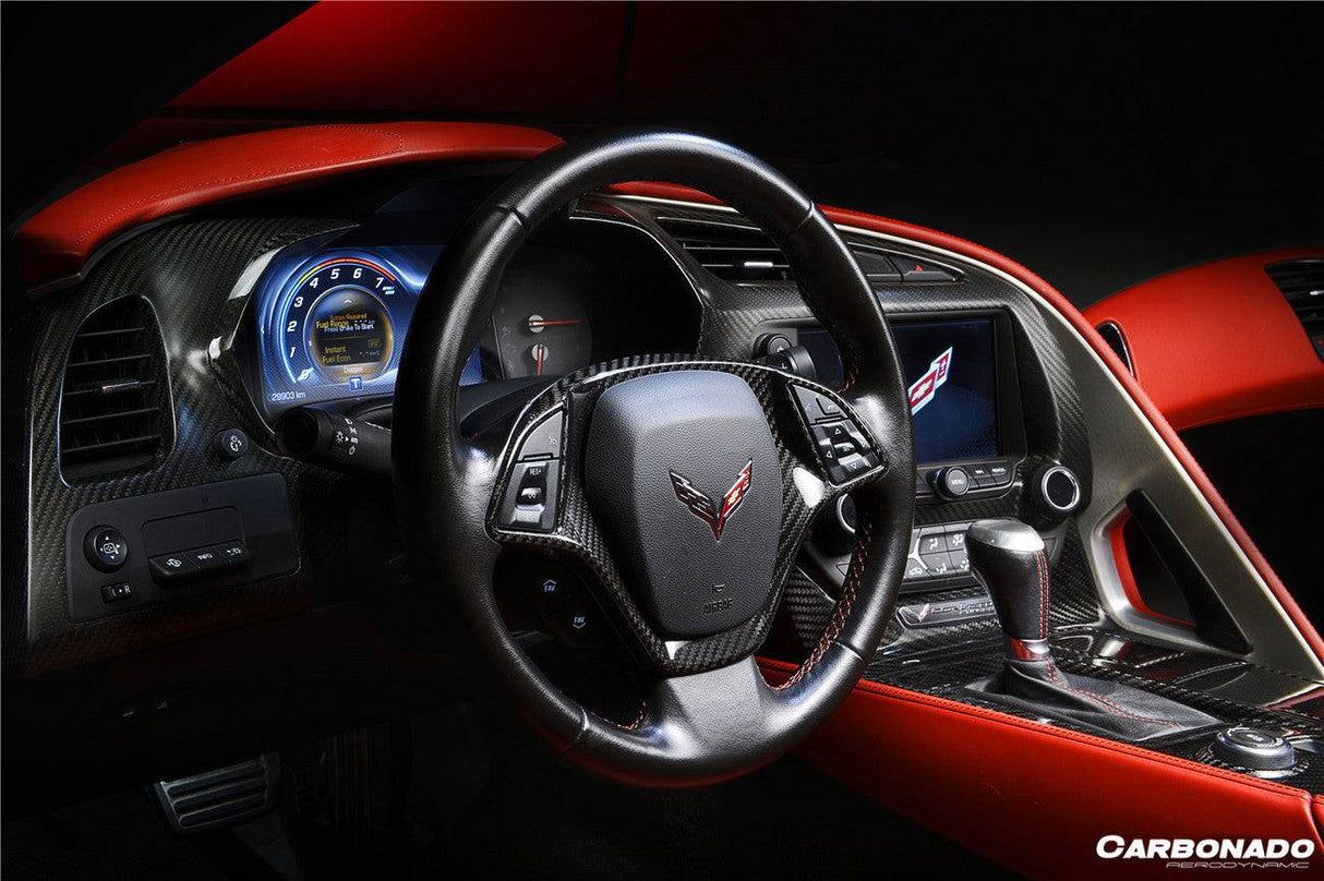2013-2019 Corvette C7 Z06 Grandsport Dry Carbon Fiber Interior Dashboard Panel Decor Cover Trim