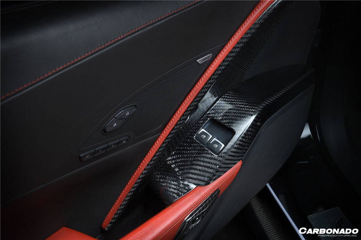 2013-2019 Corvette C7 Z06 Grandsport Dry Carbon Fiber interior Door Panel Cover Trim