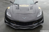 2013-2019 Corvette C7 Z51 Z06 Grandsport Carbon Fiber Front Lip with Caps