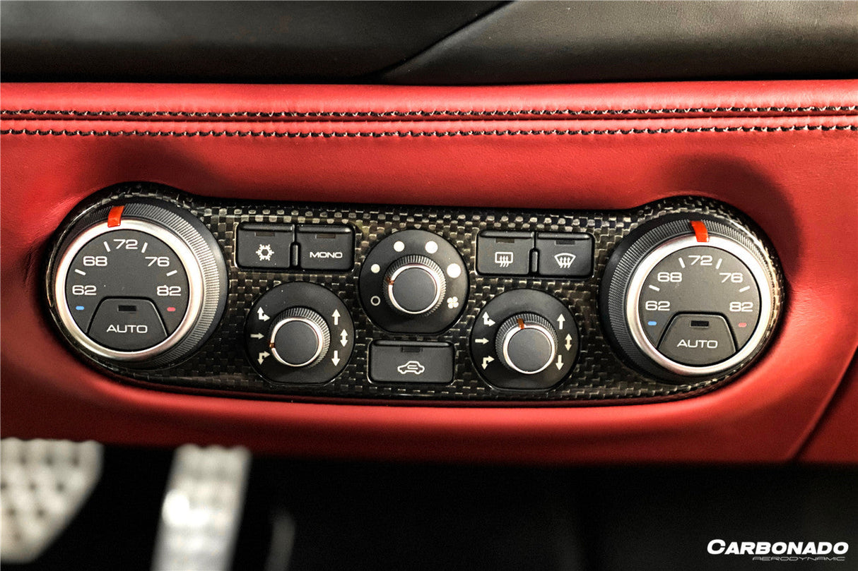 2015-2020 Ferrari 488 GTB Spider Dry Carbon Fiber AC Control Panel Cover