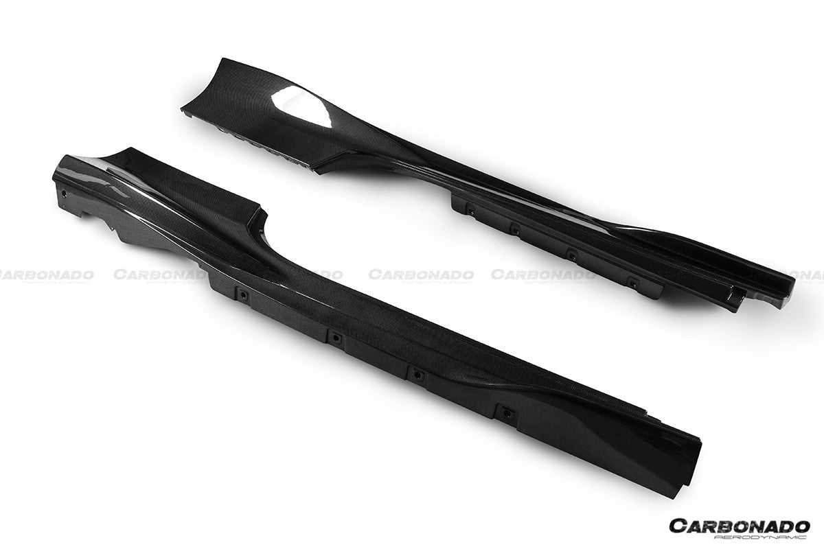 2019-2024 Ferrari F8 OEM Style Dry Carbon Fiber Side Skirts