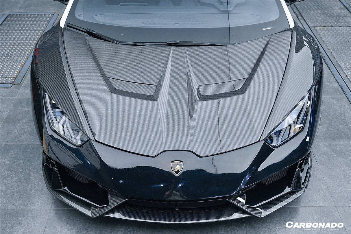 2015-2025 Lamborghini Huracan LP610  LP580  Evo  Tecnica VRS Style Carbon Fiber Hood