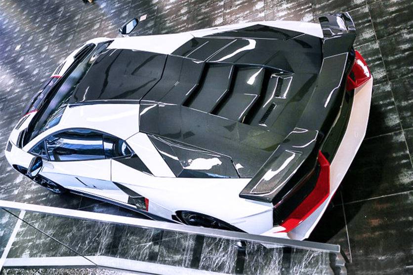 2011-2016 Lamborghini Aventador LP700 Coupe BKSS Style Carbon Fiber Engine Trunk