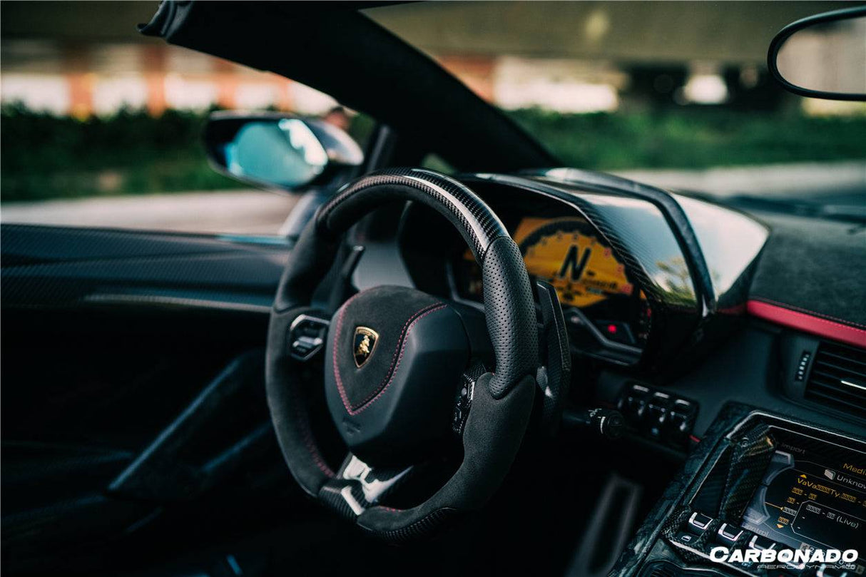 2011-2016 Lamborghini Aventador LP700 Coupe  Roadster OEM Style Carbon Fiber Instrument Surround Panel Cover