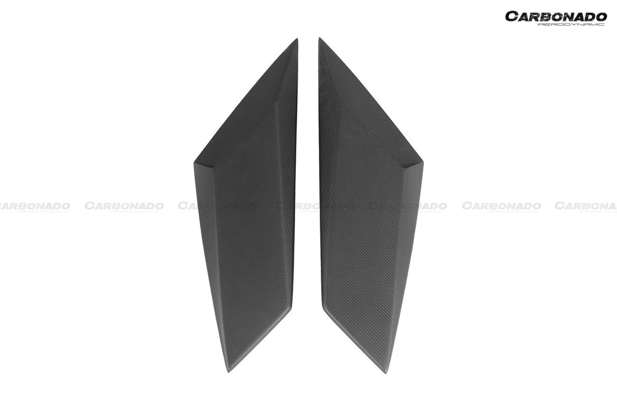 2011-2016 Lamborghini Aventador Style Carbon Fiber Rear Side Scoops Carbonado (DM) Fits: LP700, LP720 Coupe and Roadster