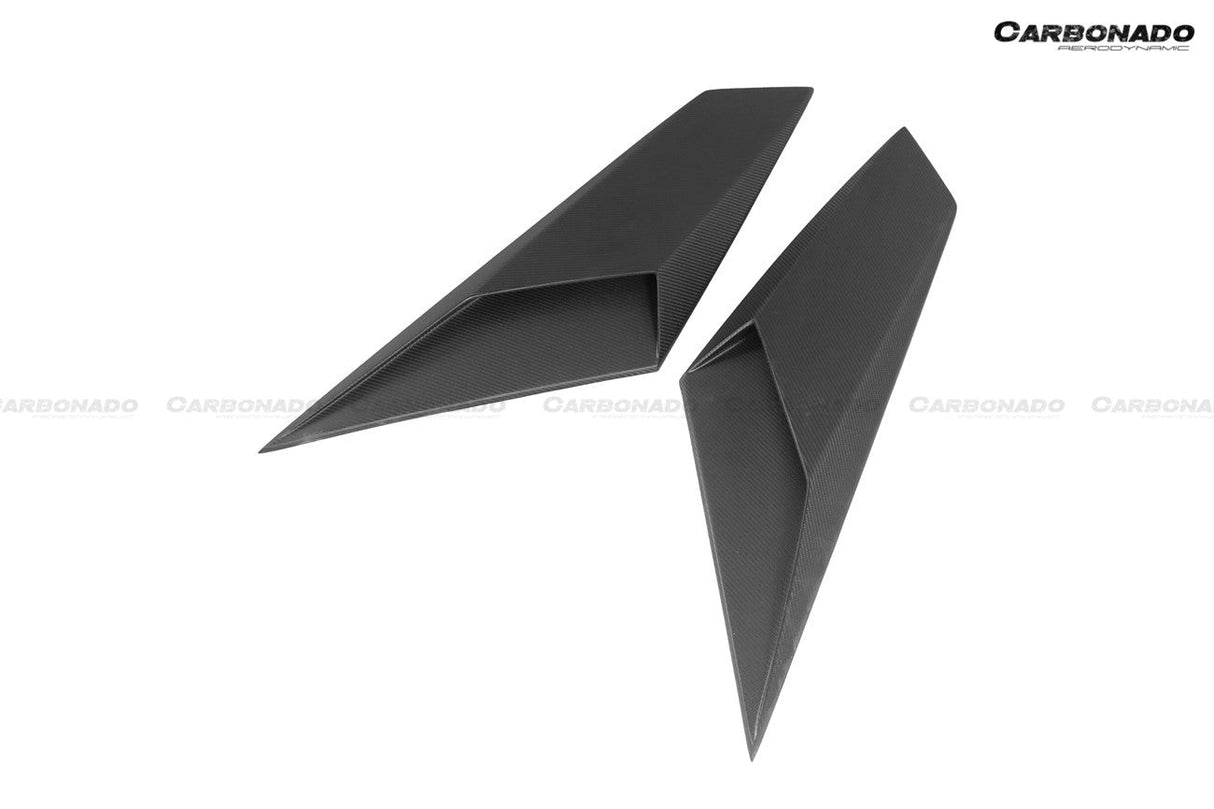 2011-2016 Lamborghini Aventador Style Carbon Fiber Rear Side Scoops Carbonado (DM) Fits: LP700, LP720 Coupe and Roadster