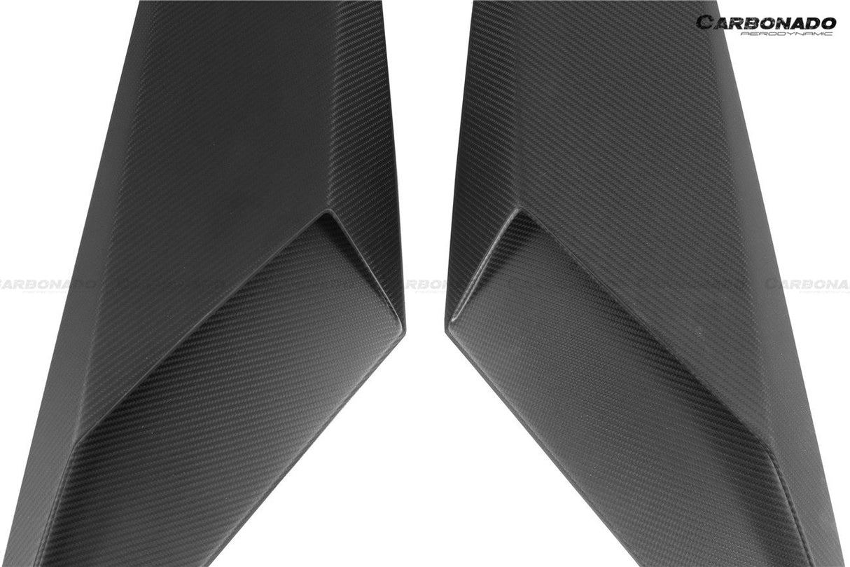 2011-2016 Lamborghini Aventador Style Carbon Fiber Rear Side Scoops Carbonado (DM) Fits: LP700, LP720 Coupe and Roadster