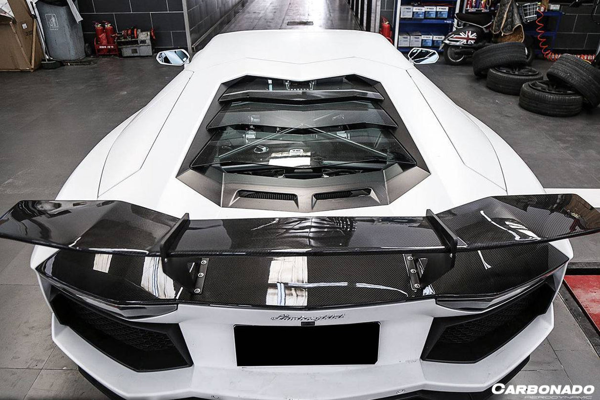 2011-2022 Lamborghini Aventador LP700 LP750 LP740 LP720 LP780 Coupe  Roadster RZS Style Carbon Fiber Trunk Spoiler