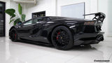 2011-2016 Lamborghini Aventador Style Carbon Fiber Rear Diffuser Lip Carbonado (DM) Fits: LP700 Coupe and Roadster