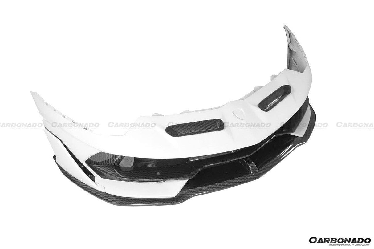 2011-2021 Lamborghini Aventador LP700 LP740 LP750 Coupe Roadster SVJ Style Part Dry Carbon Fiber Front Bumper