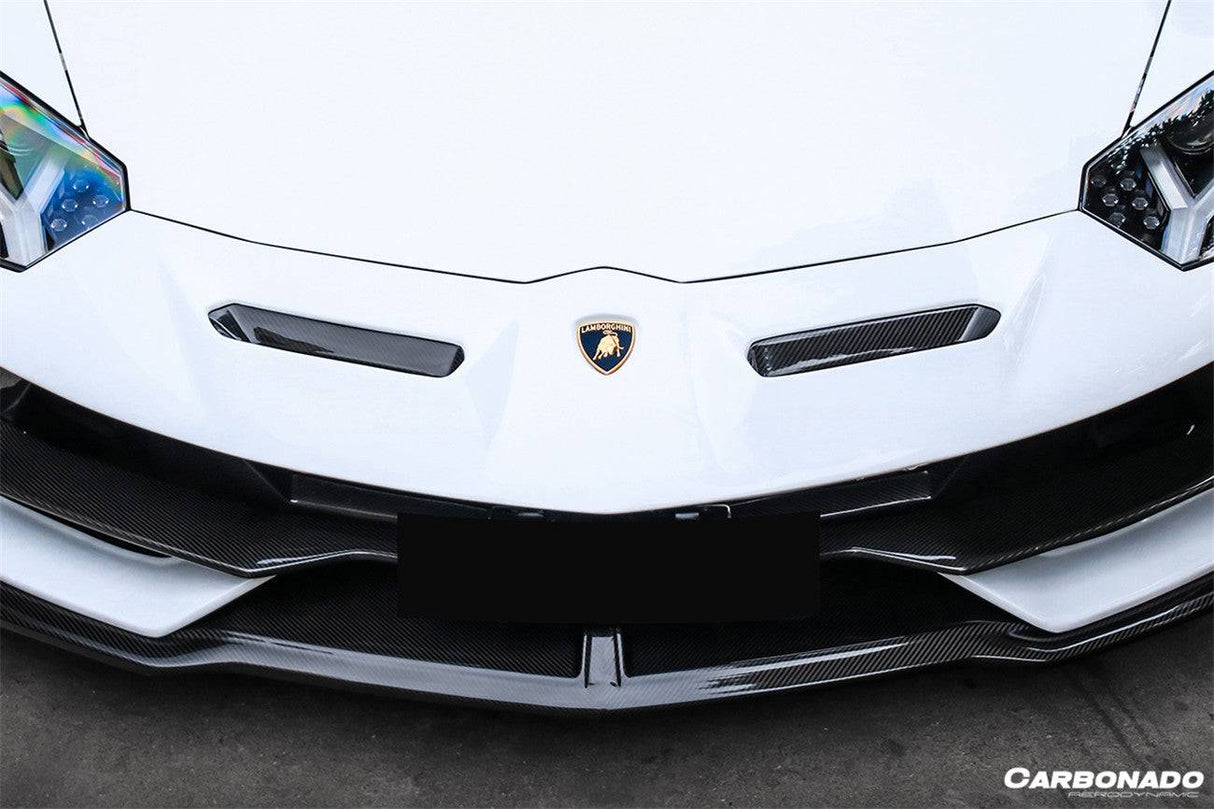 2011-2021 Lamborghini Aventador LP700 LP740 LP750 Coupe Roadster SVJ Style Part Dry Carbon Fiber Front Bumper