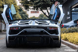 2011-2021 Lamborghini Aventador LP700 LP740 LP750 Coupe Roadster SVJ Style Part Dry Carbon Fiber Rear Bumper