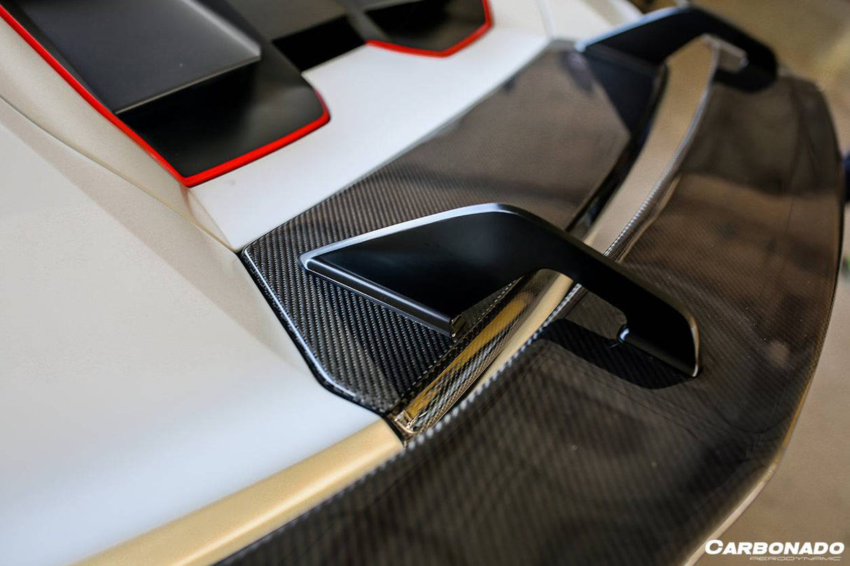2015-2025 Lamborghini Huracan LP610  LP580  Evo  Tecnica VRS-II Style Carbon Fiber Trunk Spoiler with Base