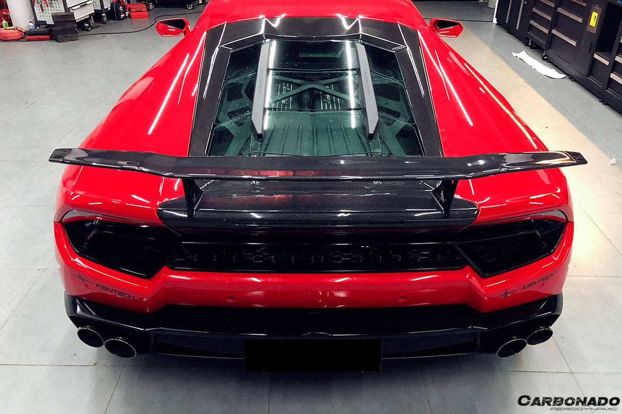 2015-2025 Lamborghini Huracan LP610  LP580  Evo  Tecnica VRS Style Carbon Fiber Trunk Spoiler with Base