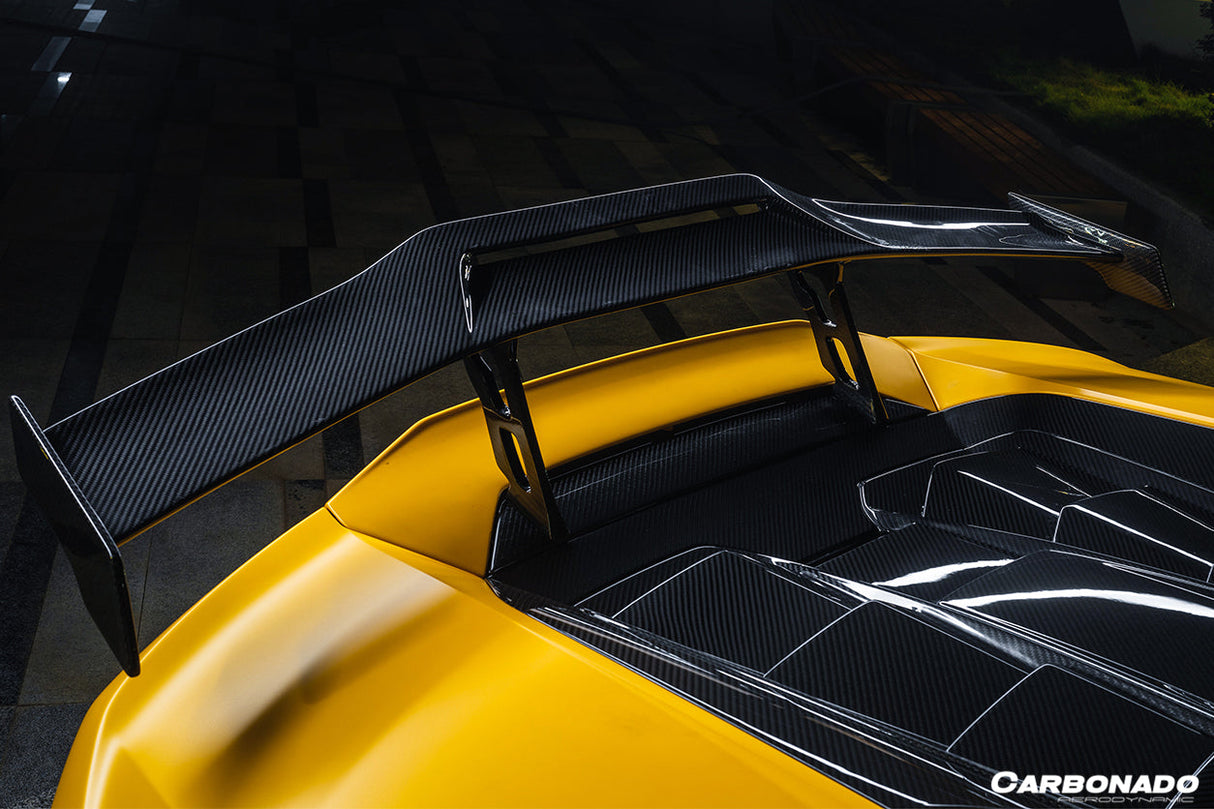 2015-2025 Lamborghini Huracan LP610  LP580  EVO  Tecnica OD Style Carbon Fiber Trunk Spoiler Wing with Base