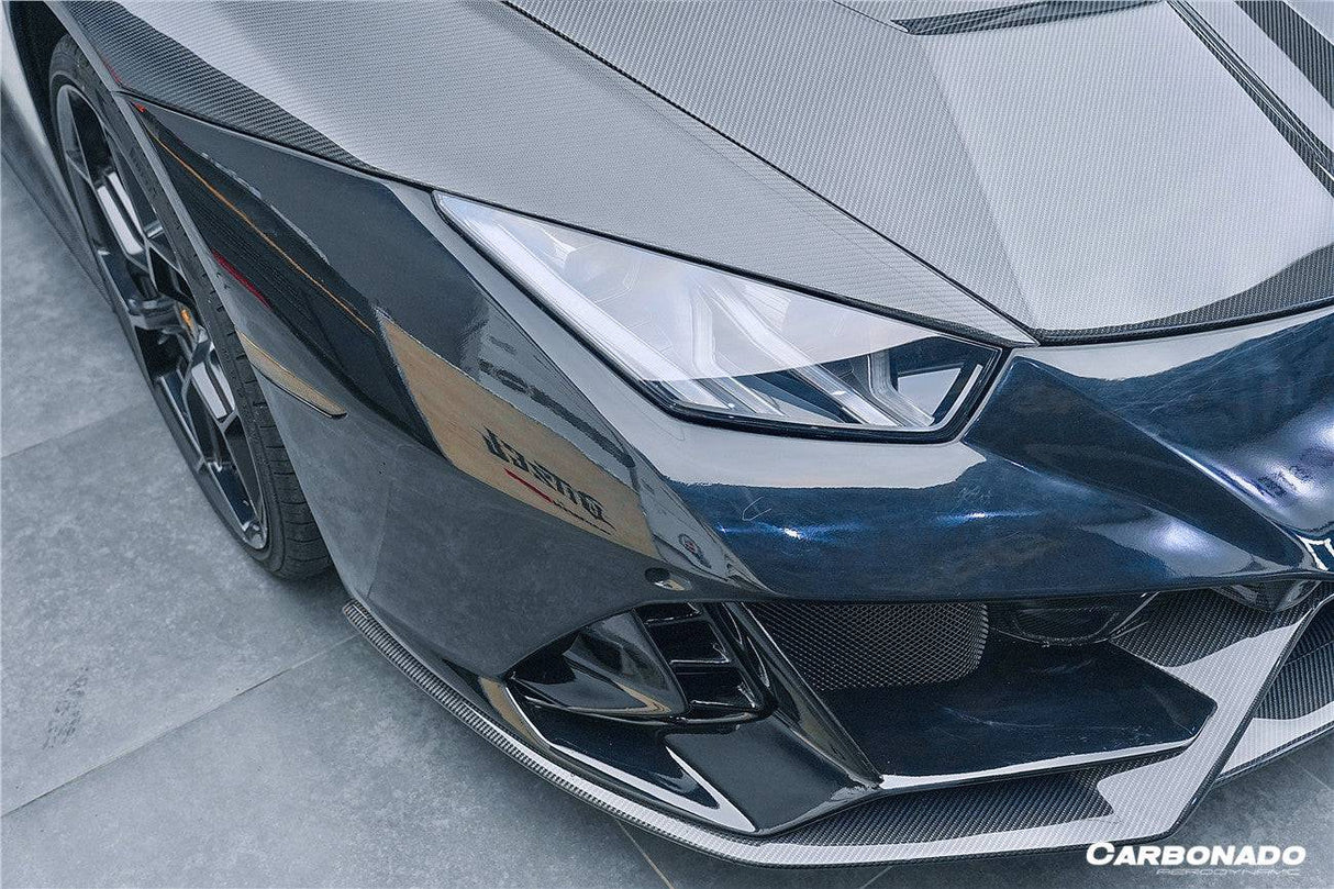 2015-2025 Lamborghini Huracan LP610  LP580  Evo  Tecnica EVO-4WD Style Partial Carbon Front Bumper