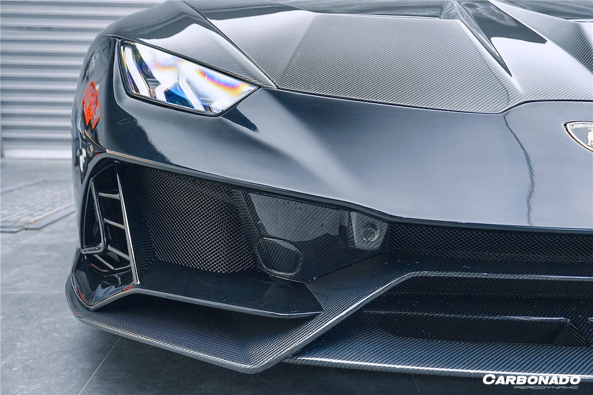 2015-2025 Lamborghini Huracan LP610  LP580  Evo  Tecnica EVO-4WD Style Partial Carbon Front Bumper