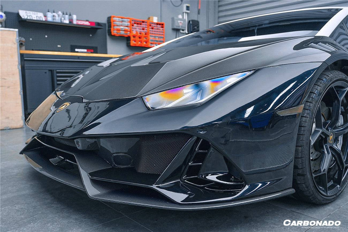 2015-2025 Lamborghini Huracan LP610  LP580  Evo  Tecnica EVO-4WD Style Partial Carbon Front Bumper