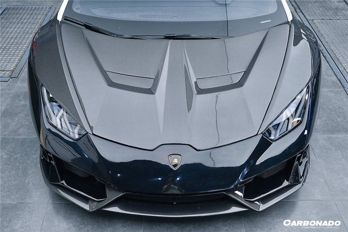 2015-2025 Lamborghini Huracan LP610  LP580  Evo  Tecnica EVO-4WD Style Partial Carbon Front Bumper