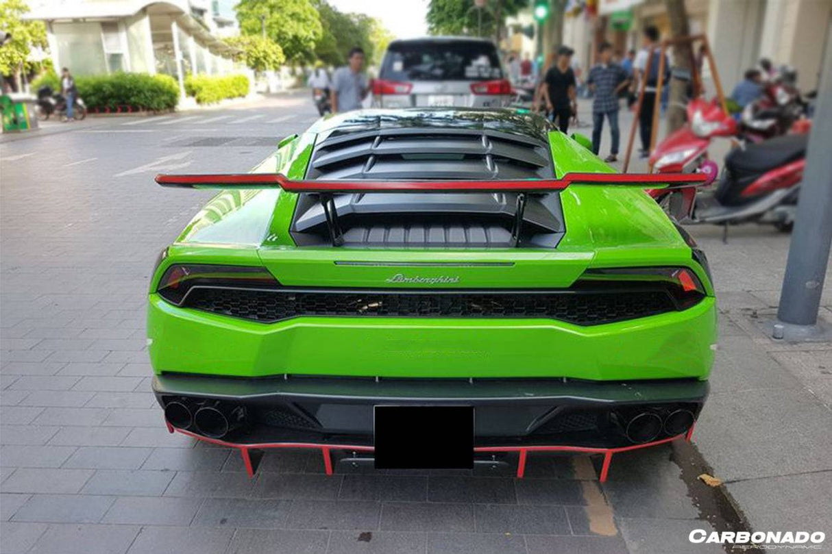 2015-2025 Lamborghini Huracan LP610  LP580  Evo  Tecnica RZS Style Carbon Fiber Trunk Spoiler Wing