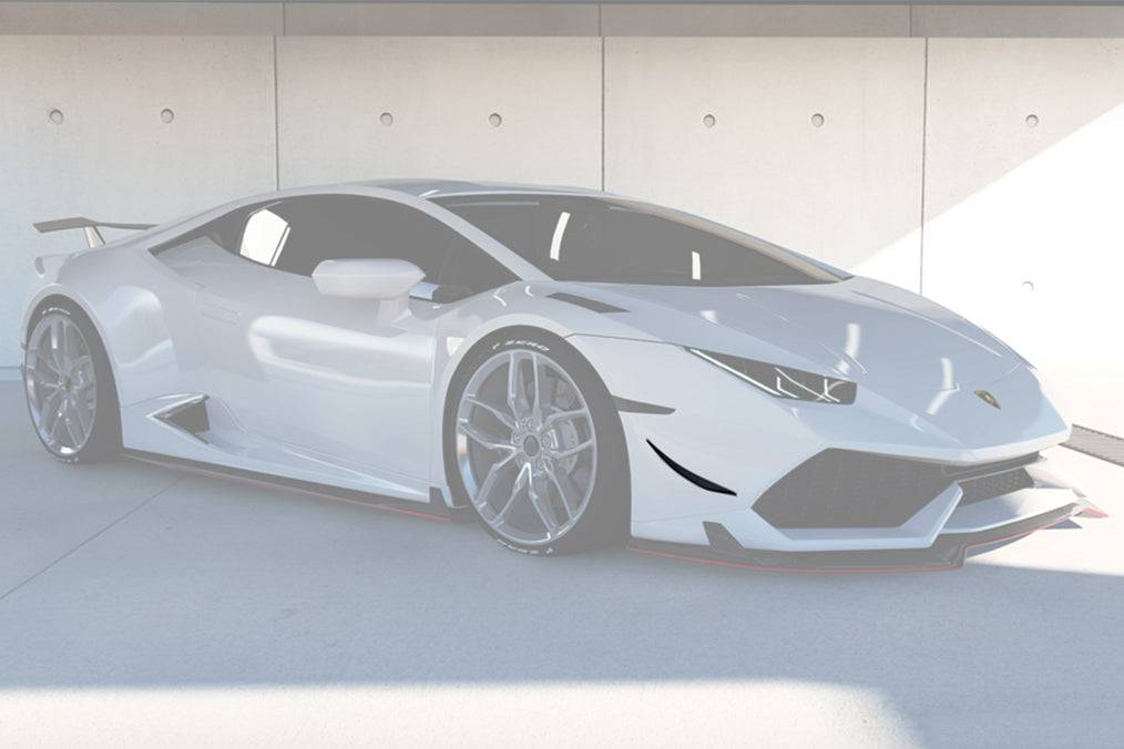 2015-2020 Lamborghini Huracan LP610 RZS Style Carbon Fiber Front Bumper Canard