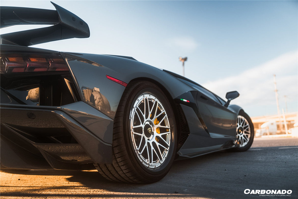 2011-2021 Lamborghini Aventador LP700 LP740 LP750 Coupe Roadster SVJ Style Part Dry Carbon Fiber Side Skirts