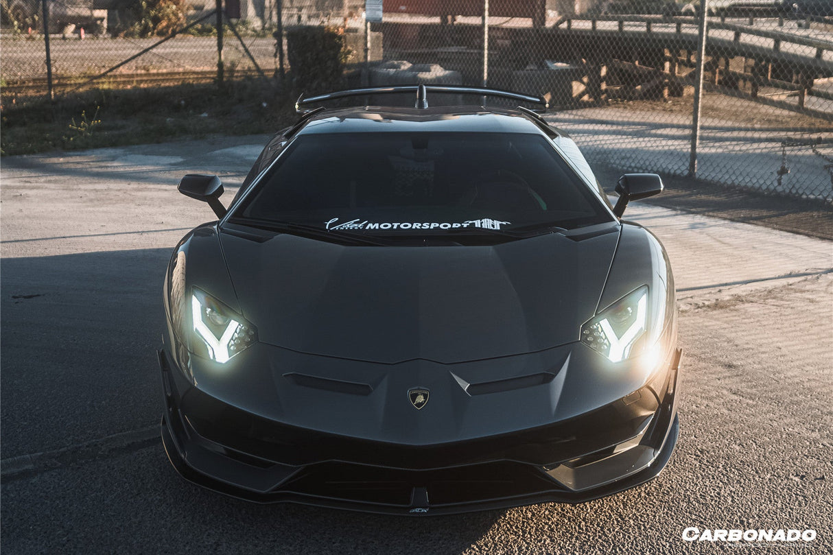 2011-2021 Lamborghini Aventador LP700 LP740 LP750 Coupe Roadster SVJ Style Part Dry Carbon Fiber Front Bumper