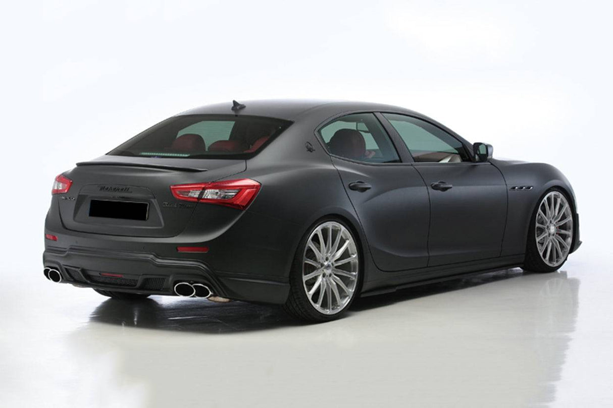 2014-2017 Maserati Ghibli S Q4 M157 W Style Rear Lip Diffuser with Exhaust Tips