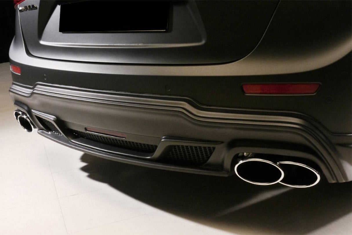 2014-2017 Maserati Ghibli S Q4 M157 W Style Rear Lip Diffuser with Exhaust Tips