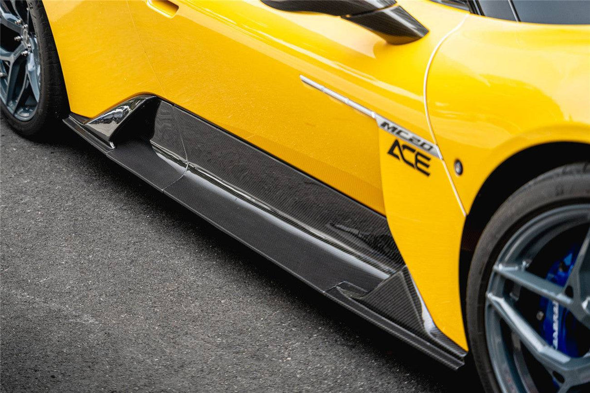 2020-UP Maserati MC20 MCPura SVD Style Dry Carbon Fiber Side Skirts